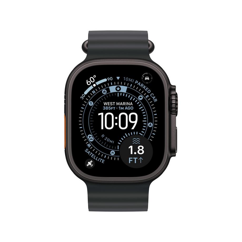 Apple AW Ultra 3 GPS + CEL 49mm Black Titanium Case with Black Ocean Band Smartwatch 