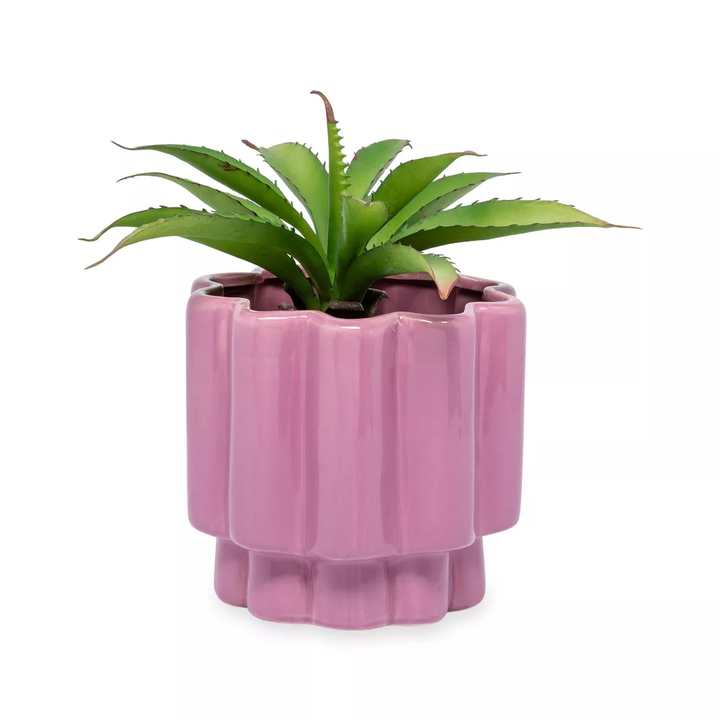 Manor Lebu Ceramic Pot Violet Aqua 14cm