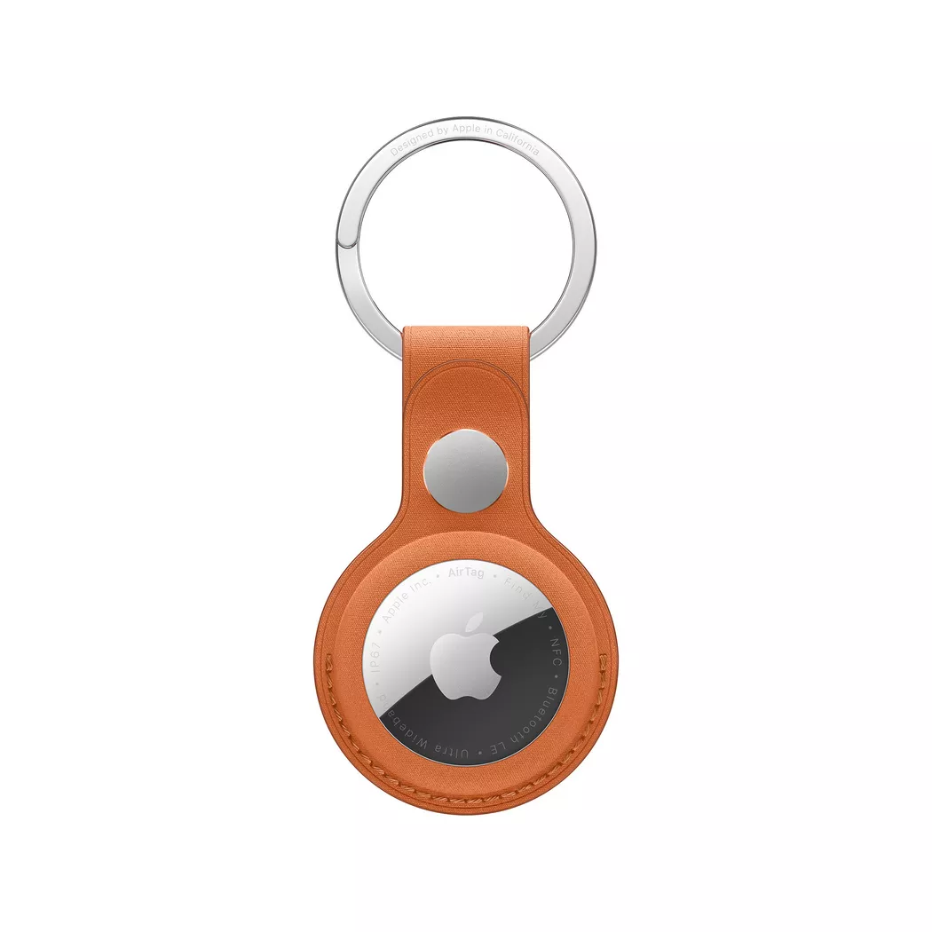 Apple AirTag FineWoven Key Ring Fox Orange