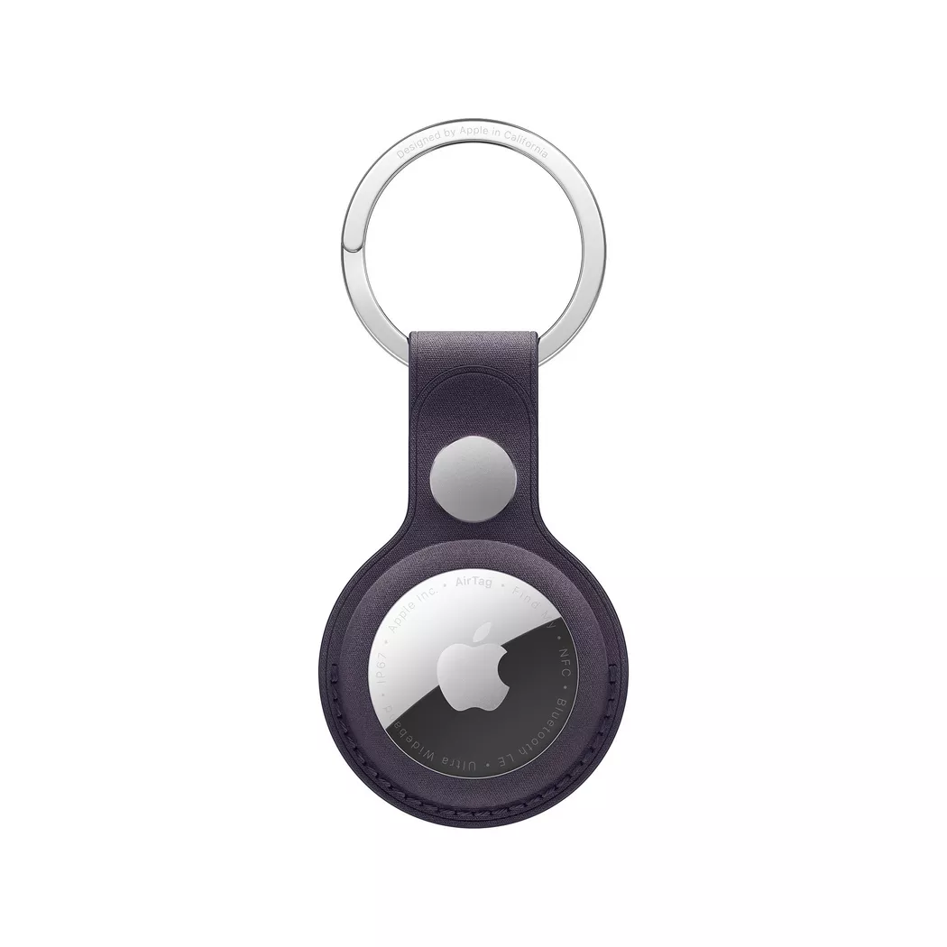 Original Apple AirTag 1. & 2. Gen. FineWoven Key Ring - Midnight Purple (MGG04ZM/A)