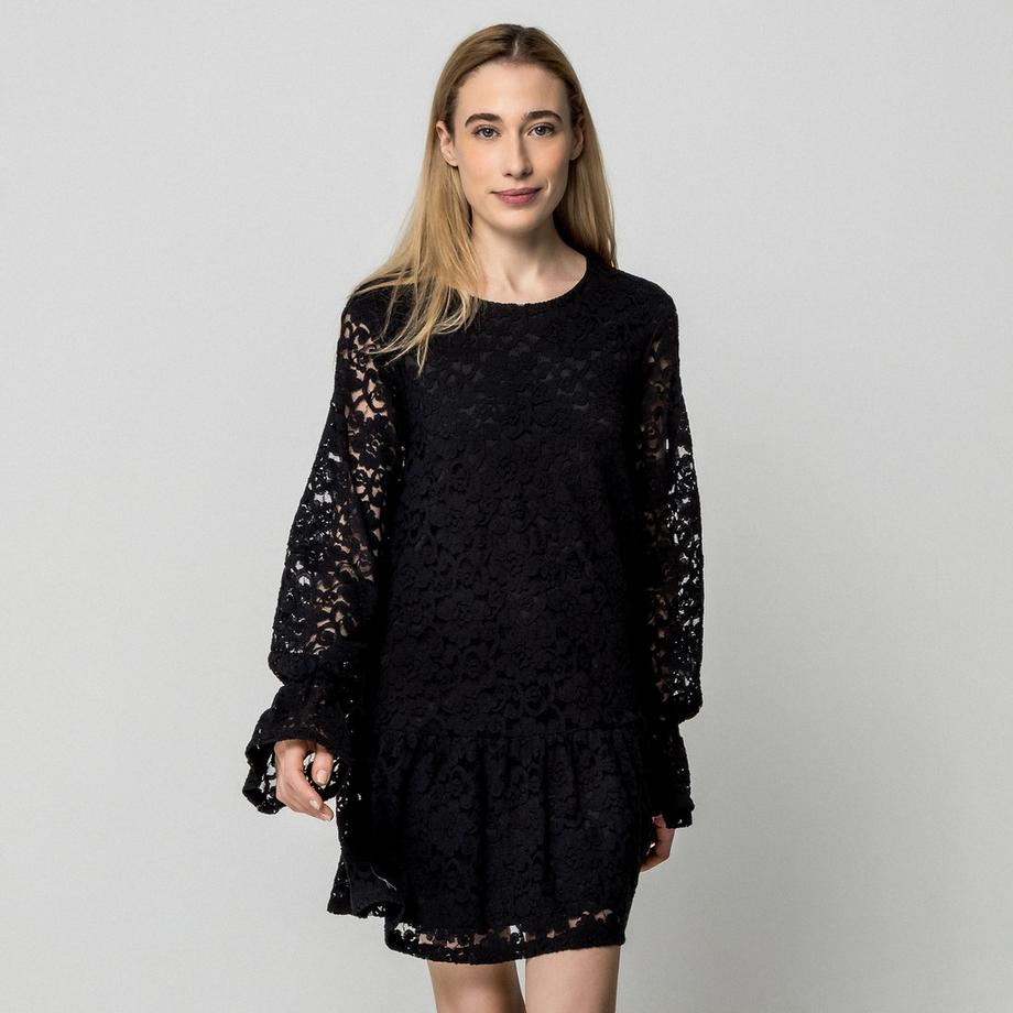 Gina Tricot Robe Courte Manches Longues en Dentelle  