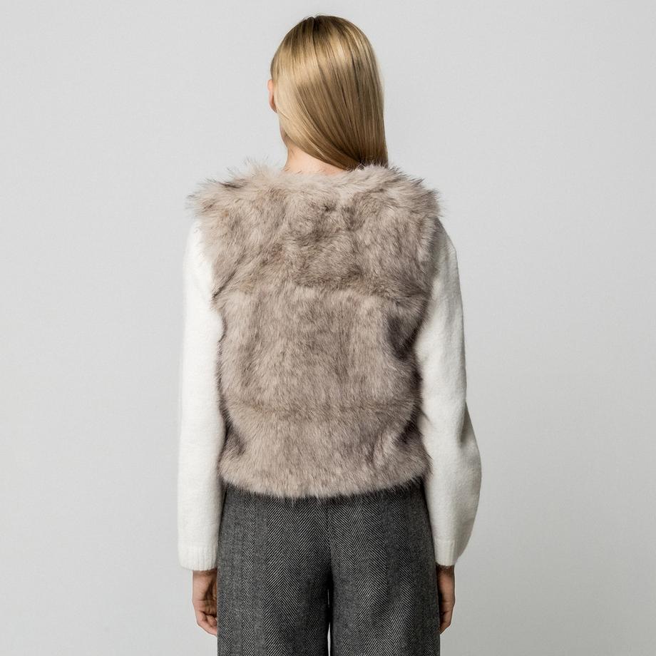 Gina Tricot Kunstpelz Ärmellose Jacke  