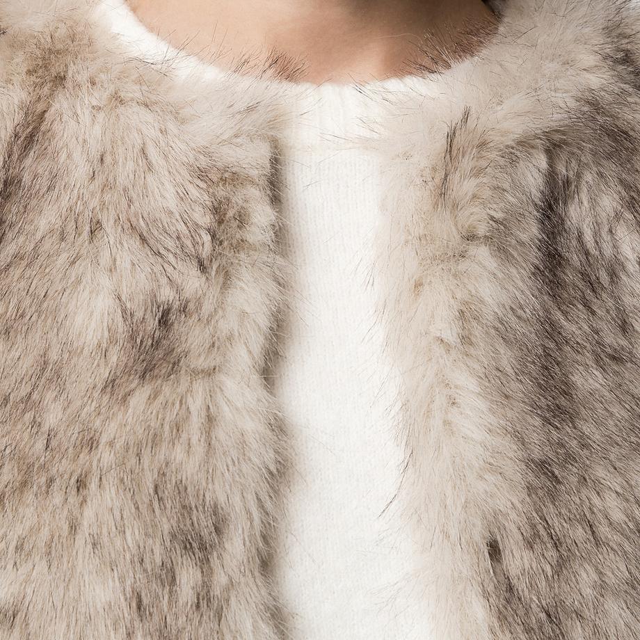 Gina Tricot Kunstpelz Ärmellose Jacke  