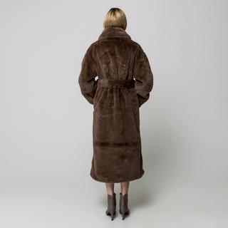 Gina Tricot Cappotto lungo in pelliccia sintetica  