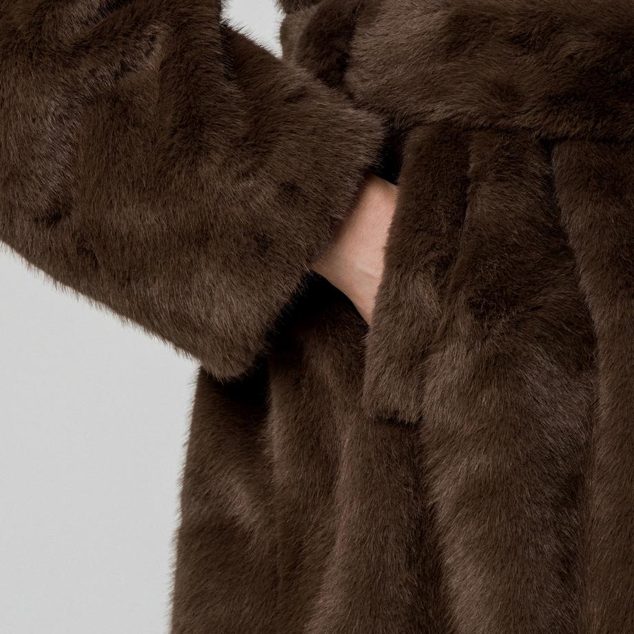 Gina Tricot Langer Kunstpelzmantel  