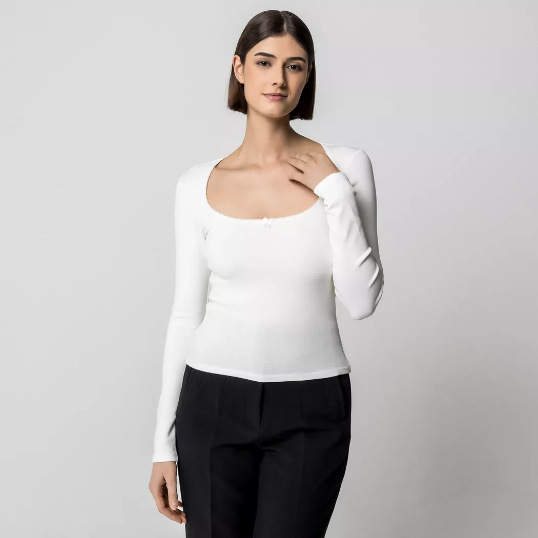 Gina Tricot - Top, für Damen, Offwhite, Größe M