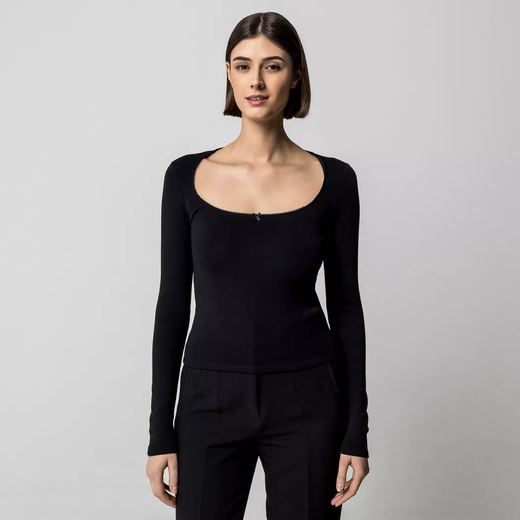 Gina Tricot - Top, für Damen, Black, Größe M