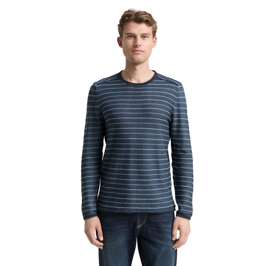 TOM TAILOR Pullover a Maniche Lunghe a Righe  