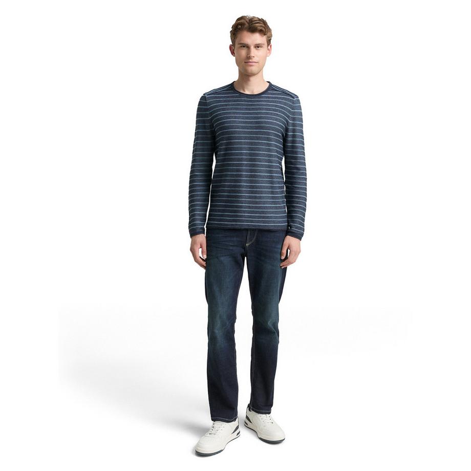 TOM TAILOR Pullover a Maniche Lunghe a Righe  