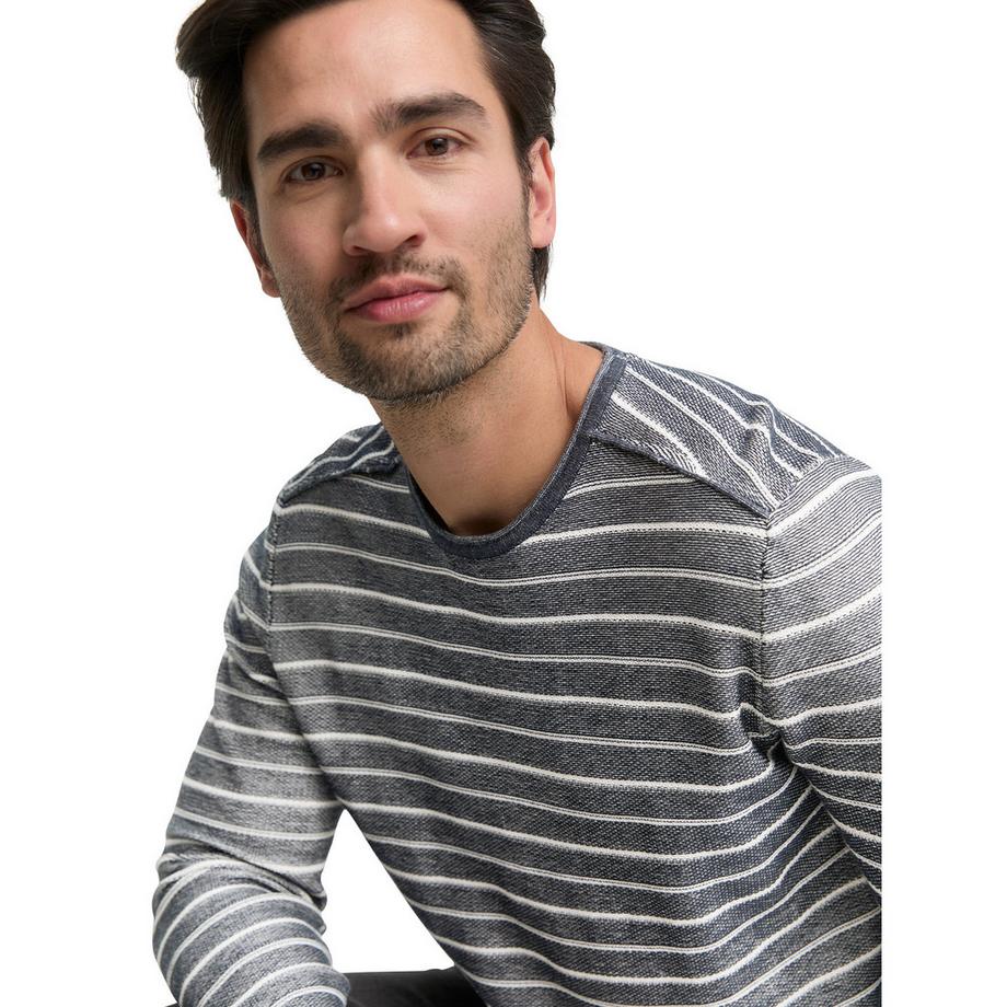 TOM TAILOR Gestreifter Langarm Pullover  