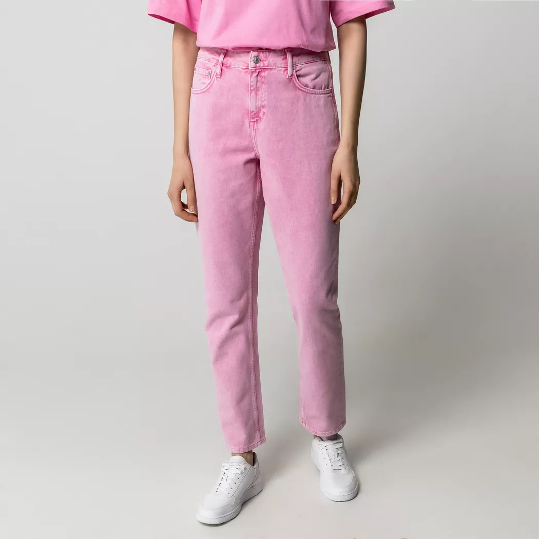 Manor Woman - Jeans, Straight Leg Fit, für Damen, Rosa Größe 40
