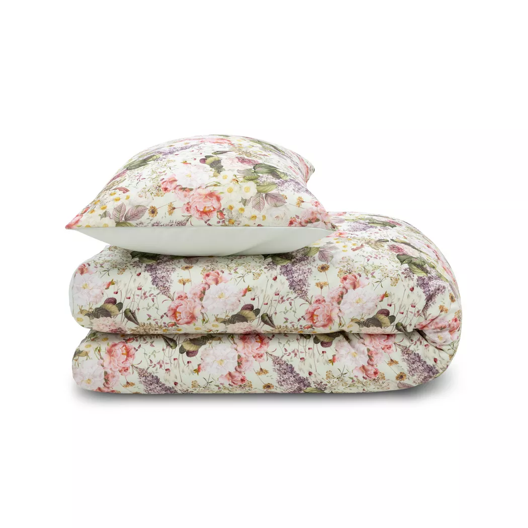 Manor - Duvetbezug, Nicolettina Duvetbezug florales Design, 160 x 210 cm, Multicolor