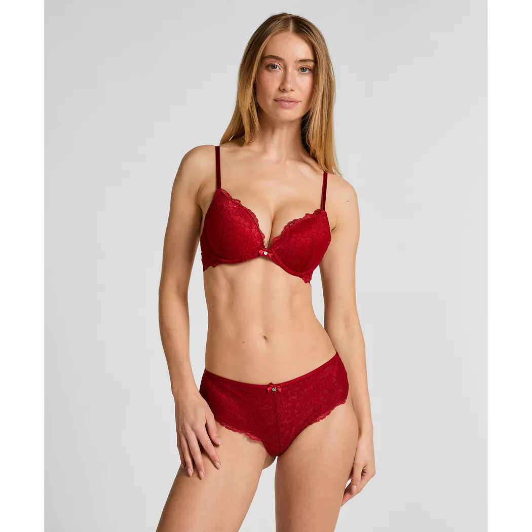 Hunkemöller - Slip mit Spitze, für Damen, Rot, Größe XS 2