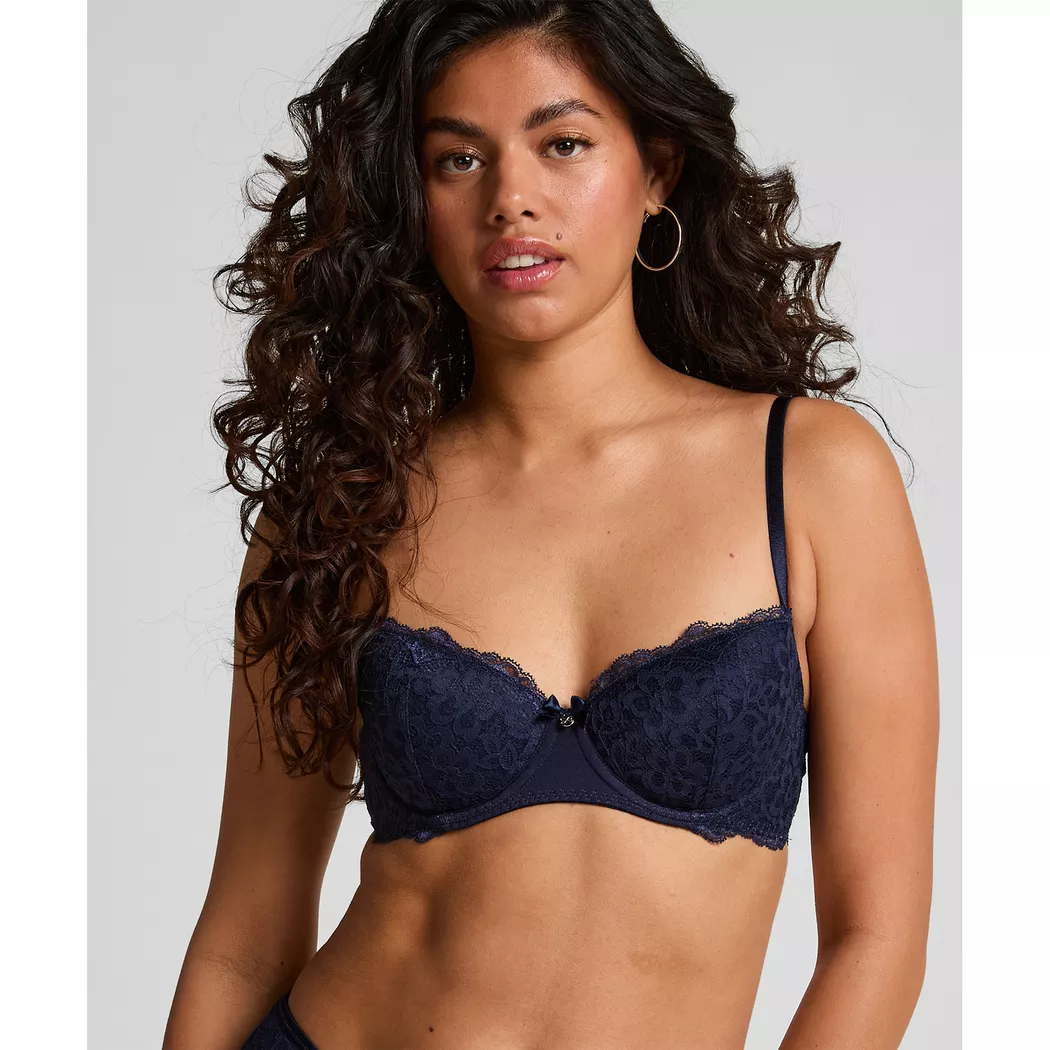 Hunkemöller - Bügel-BH, wattiert, für Damen, Blau, Größe 80B