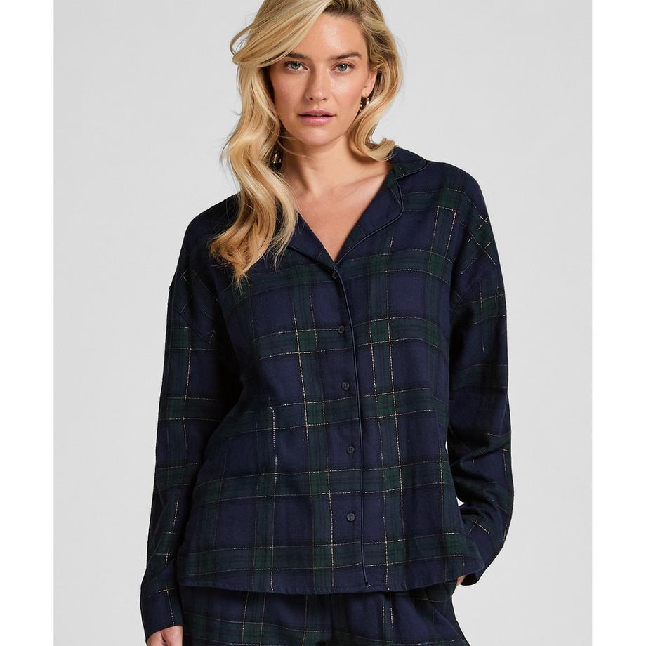Hunkemöller Kariertes Langarm Pyjama Top  
