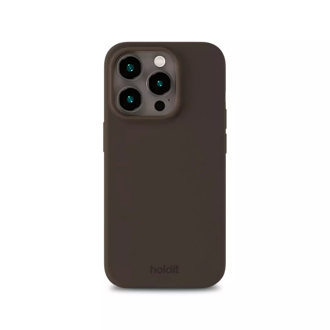 Holdit iPhone 15 Pro Soft Touch Silikon Deksel - Chocolate 2