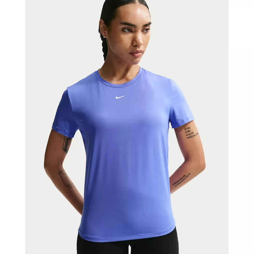 Nike T-shirt de fitness pour femme One Classic Dri-FIT bleu   XS