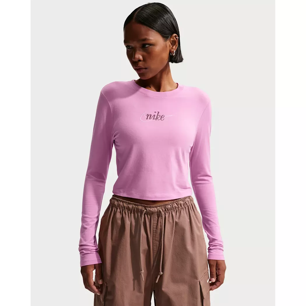 Nike - T-Shirt, für Damen, Magenta, Größe M