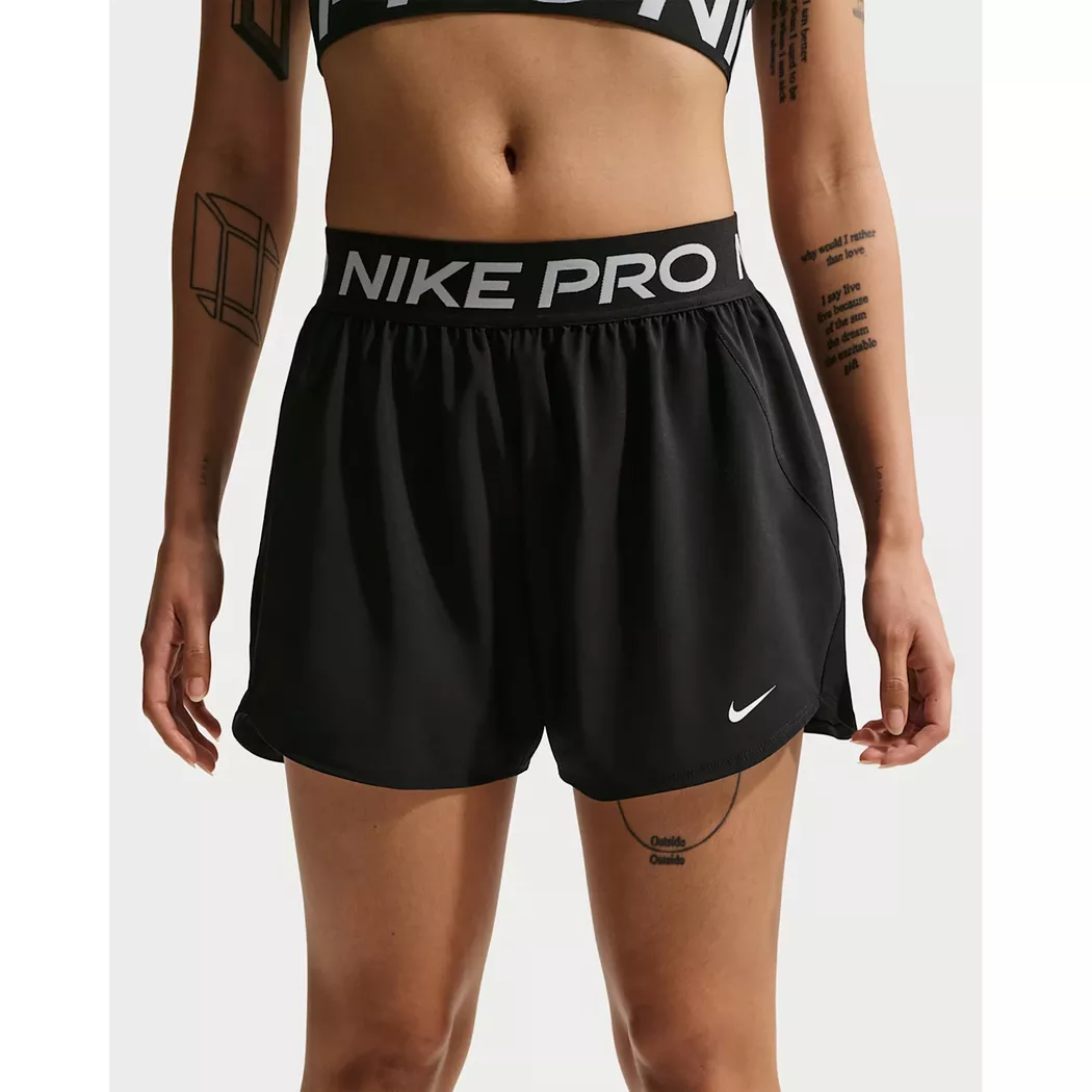 Laufshorts NIKE "W NK TEMPO DF MR 3" SHORT", Damen, Gr. XL, N-Gr, schwarz, schwarz, schwarz, reflective silv, Obermaterial: 100% Polyester, Hosen, schnell trocknendes Material, mit Mesh-Einsätzen 6