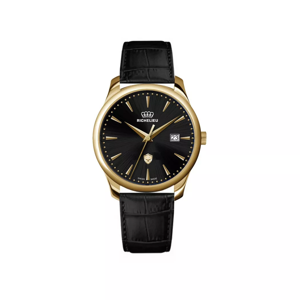 Richelieu - Analoguhr, Classic, 40mm, Black