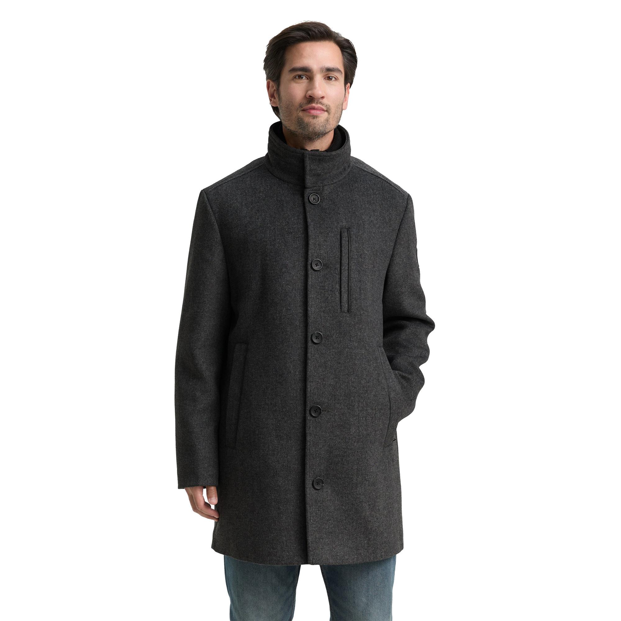 TOM TAILOR Wollmantel Stehkragen  