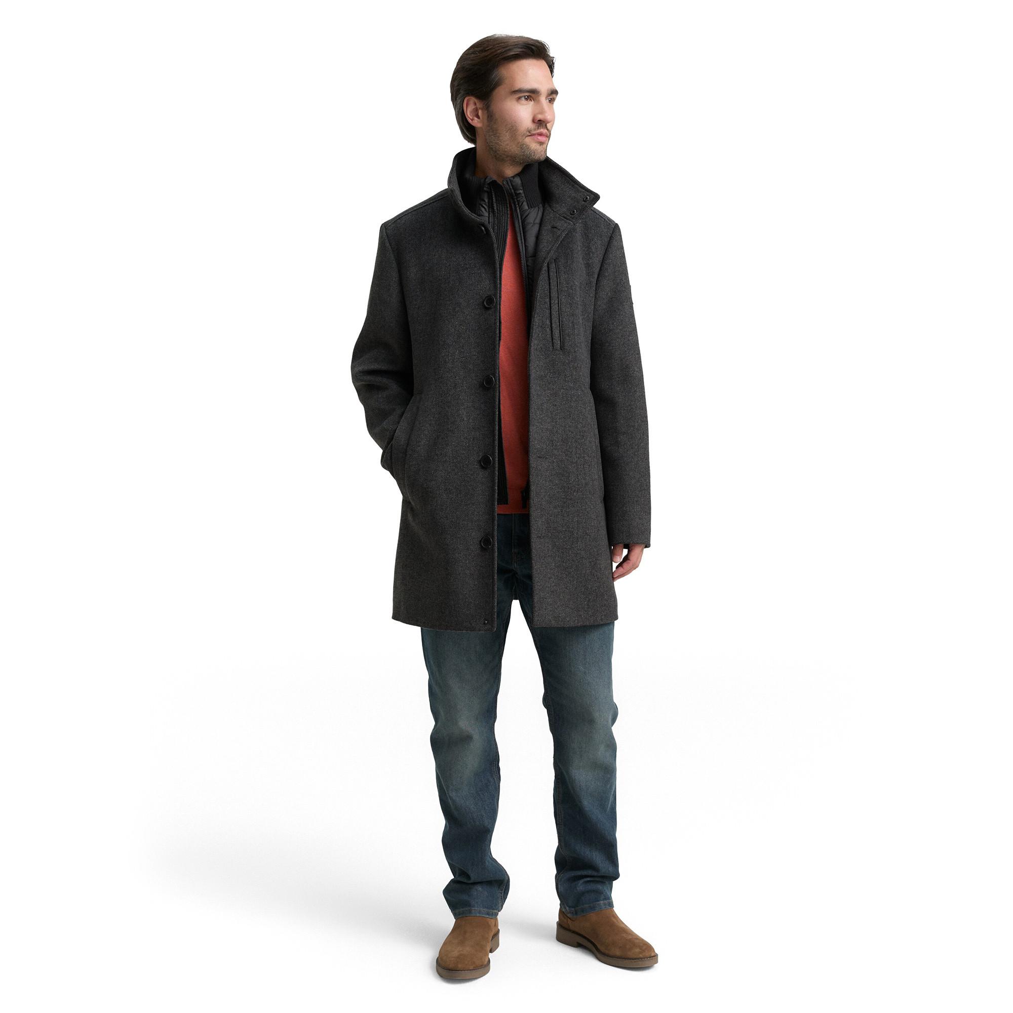 TOM TAILOR Wollmantel Stehkragen  