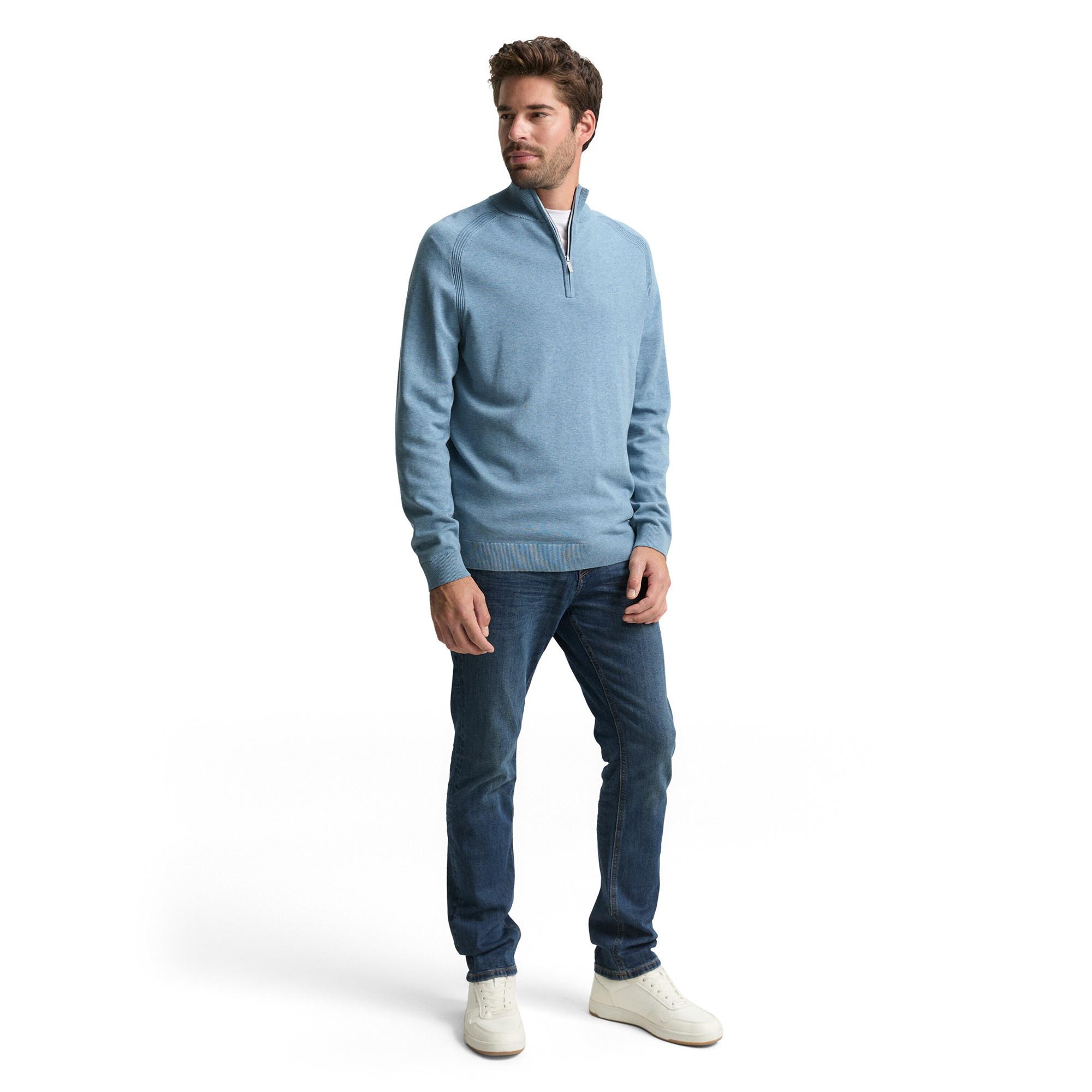 TOM TAILOR Maglione Lavorato a Maglia Quarter Zip  