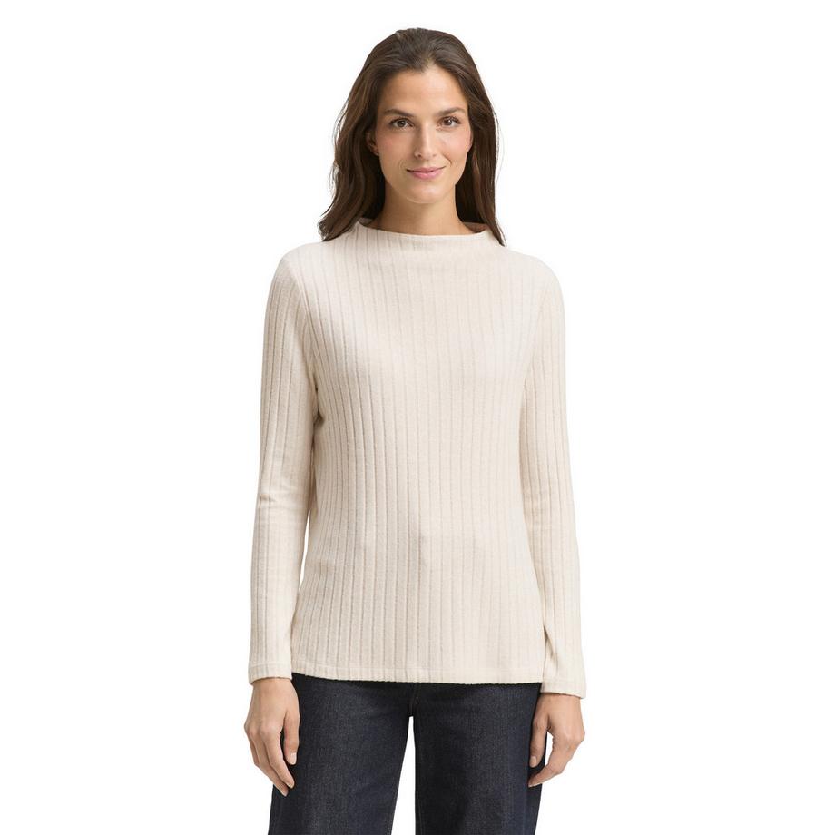 TOM TAILOR Geripptes Langarm T-Shirt  