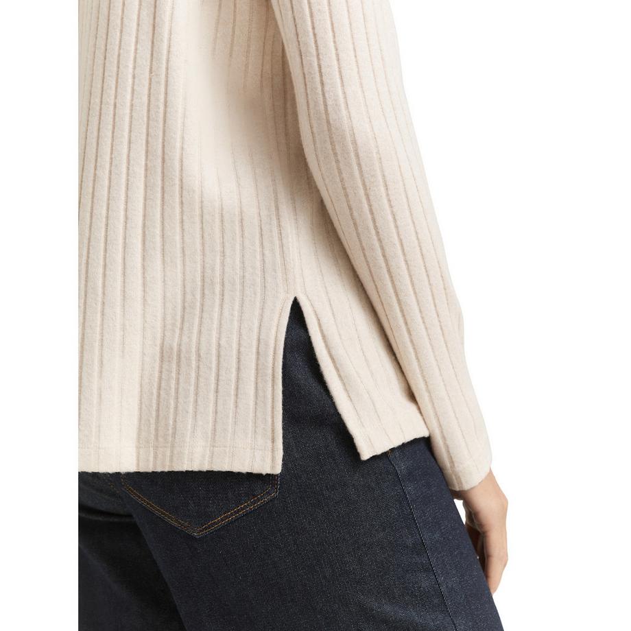 TOM TAILOR Geripptes Langarm T-Shirt  