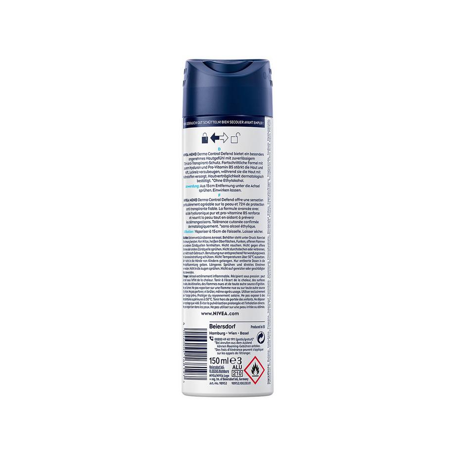 NIVEA  Derma Control Defend Deo Spray Male 