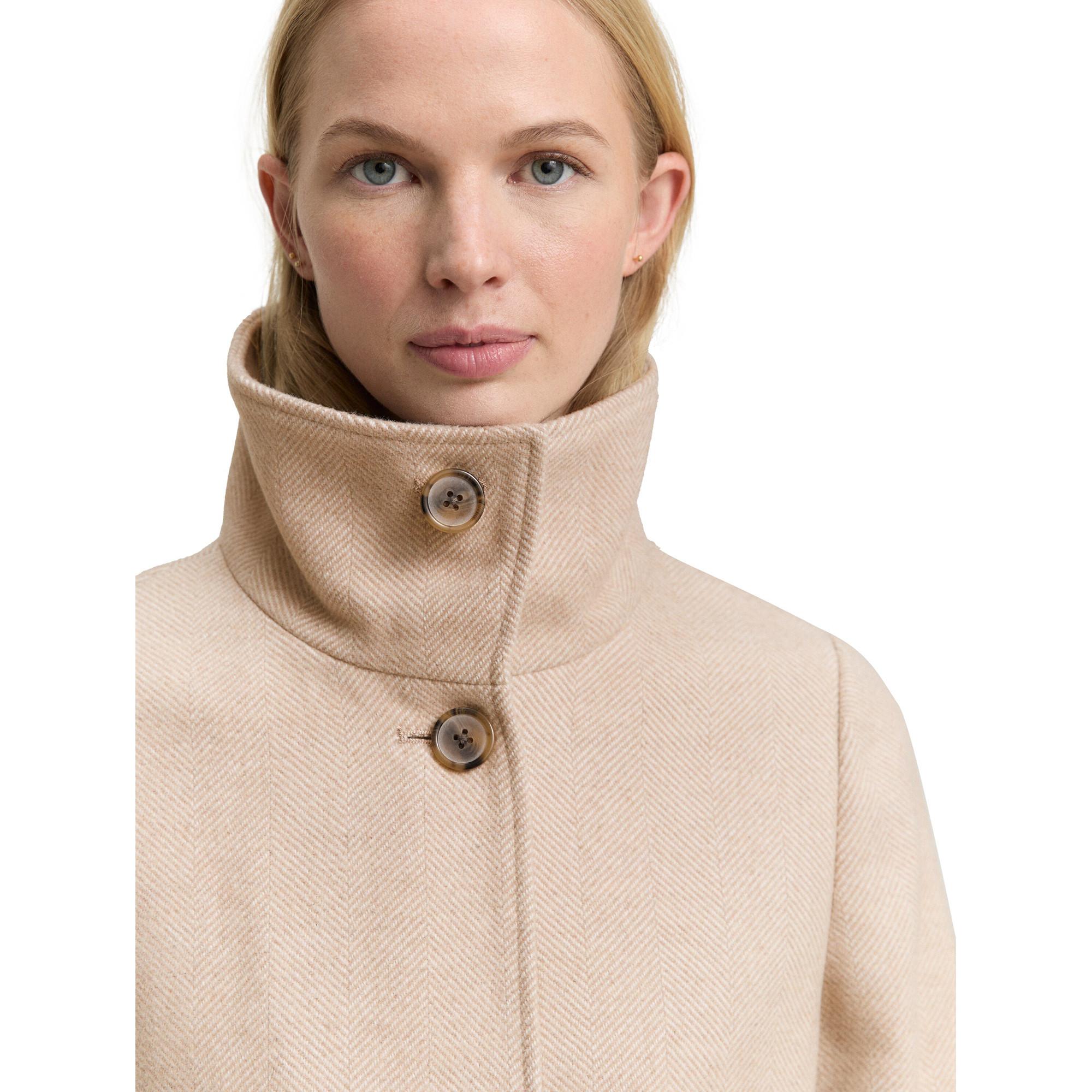 TOM TAILOR Manteau Laine Motif Chevrons Regular Fit  