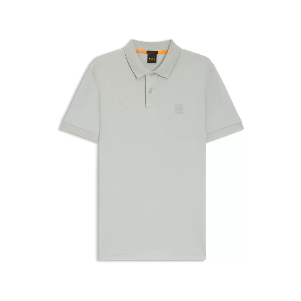 BOSS ORANGE - Poloshirt, kurzarm, für Herren, Silber, Größe L