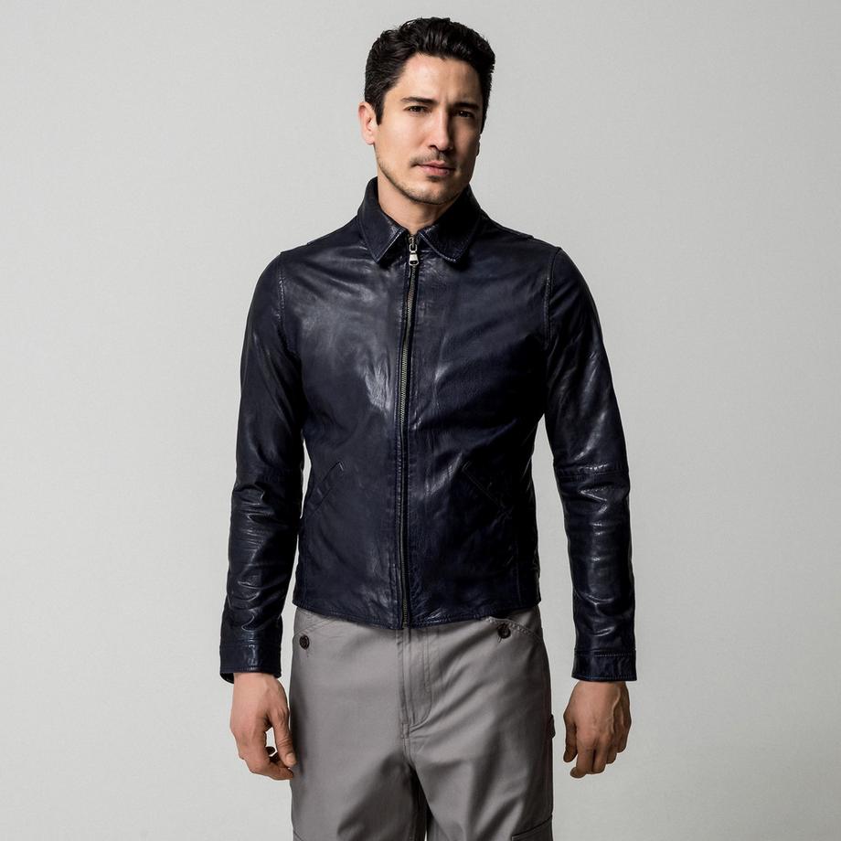 Manor Man Lederjacke Regular Fit  