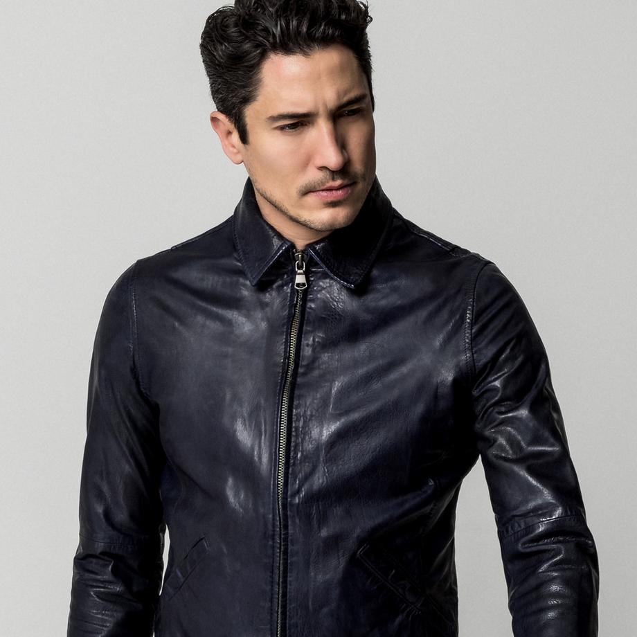 Manor Man Lederjacke Regular Fit  