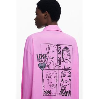 Desigual Chemise oversize à manches longues avec imprimé au dos  