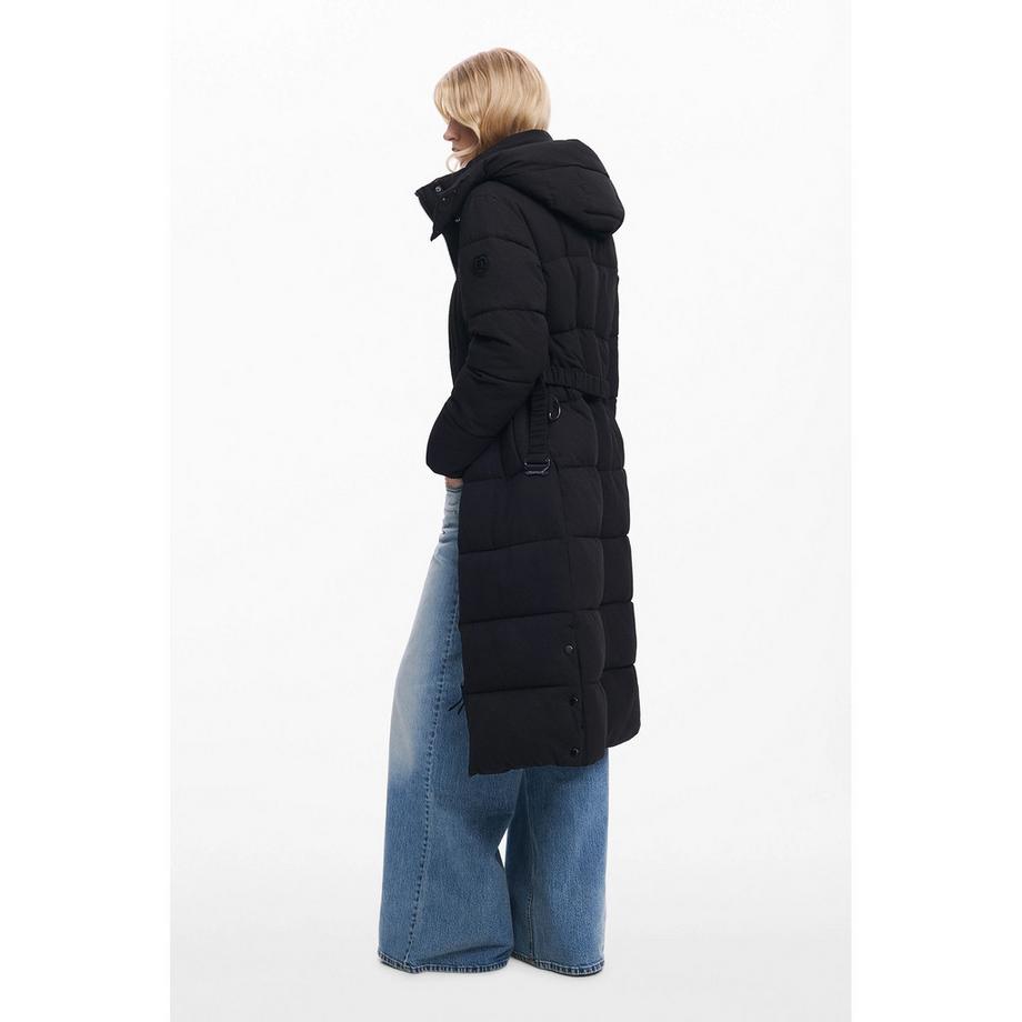 Desigual Long Manteau en Laine avec Capuche  