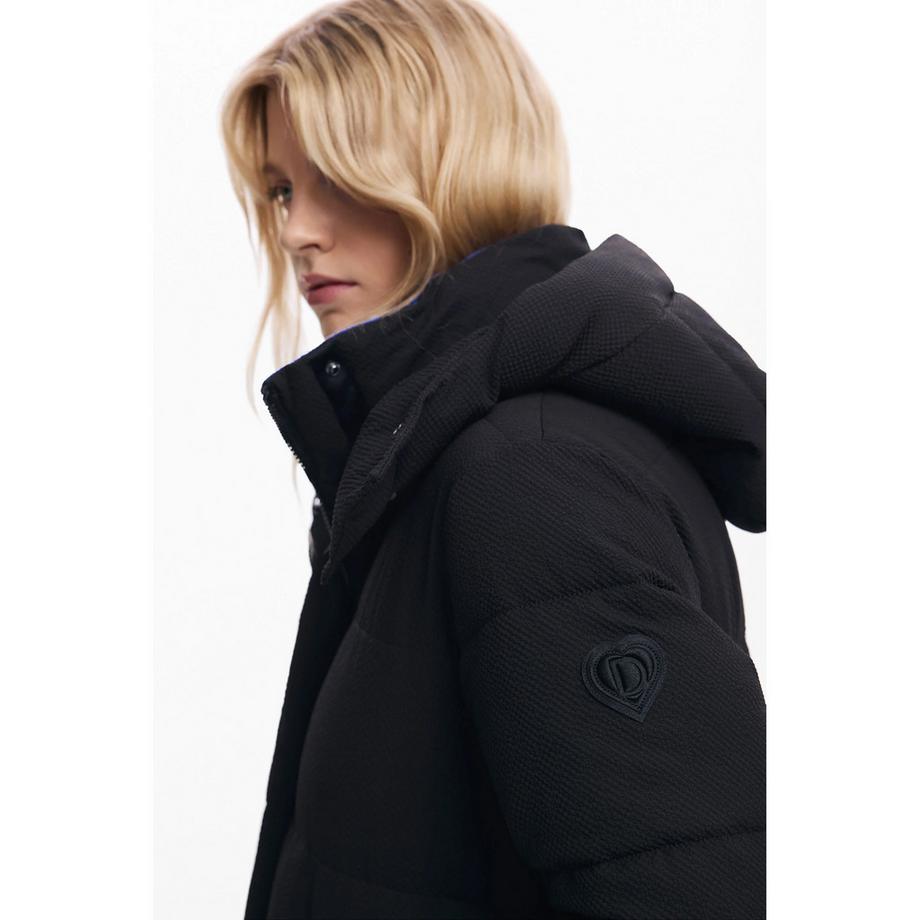 Desigual Long Manteau en Laine avec Capuche  