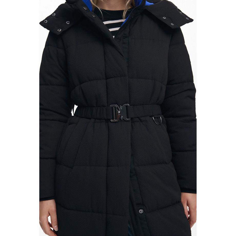 Desigual Long Manteau en Laine avec Capuche  