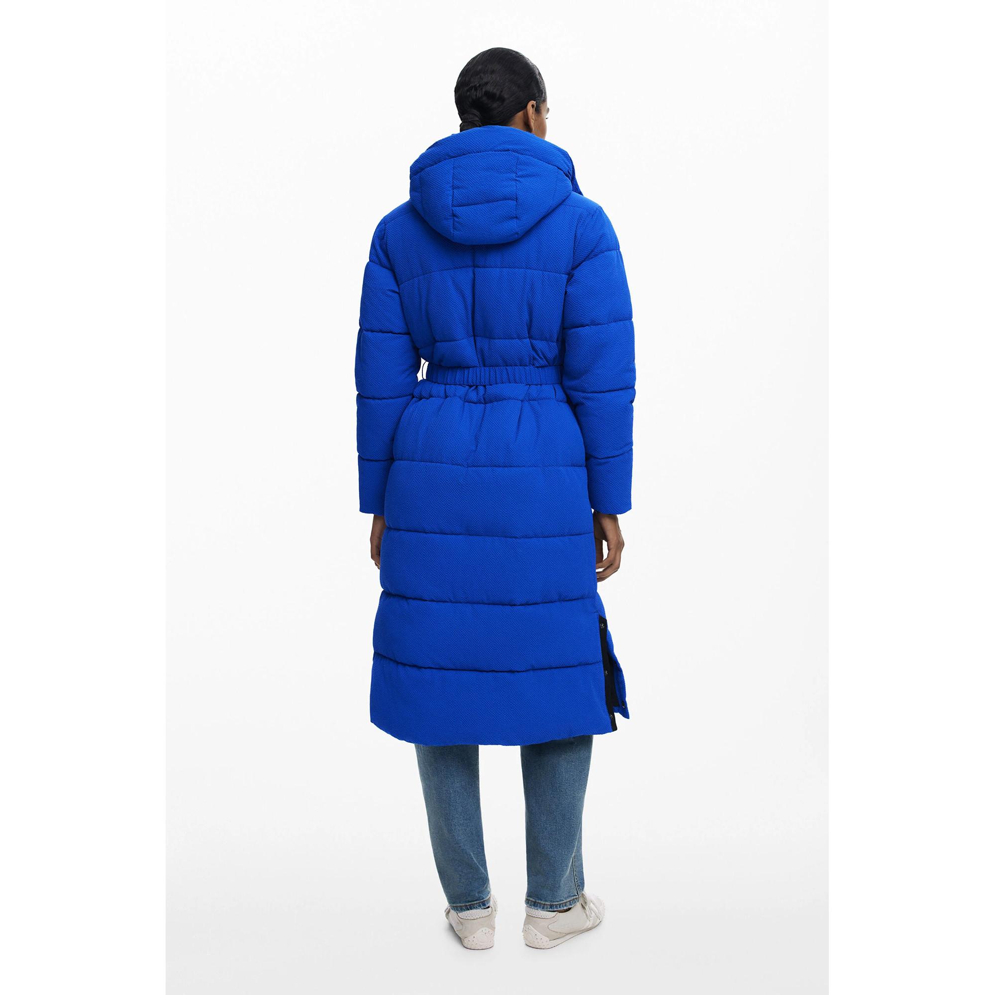 Desigual Long Manteau en Laine avec Capuche  