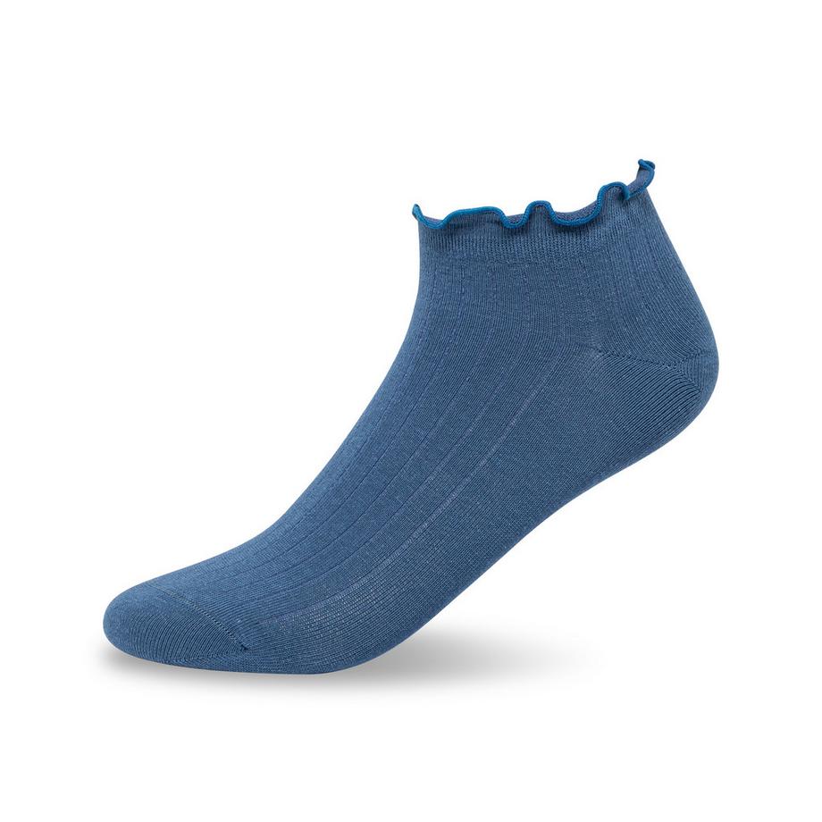 Manor Woman Sneaker Curly Calze alla Caviglia con Volant Confezione da 5  