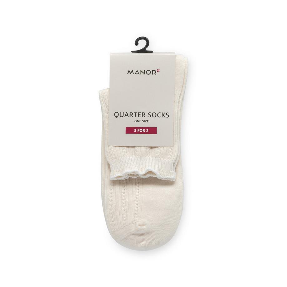 Manor Woman Quarter Ajour Chaussettes 