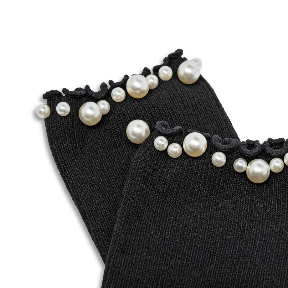 Manor Woman Quarter Curly Pearls Gerippte Socken  