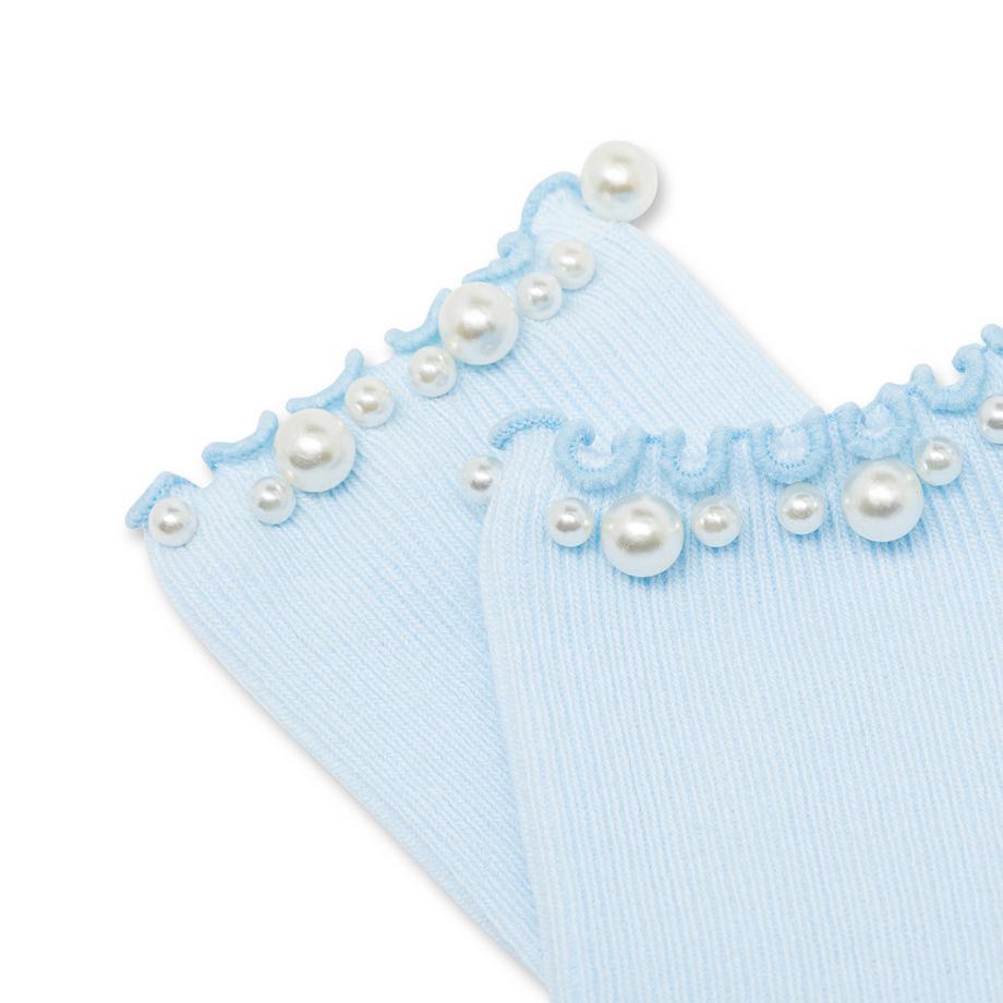 Manor Woman Quarter Curly Pearls Gerippte Socken  