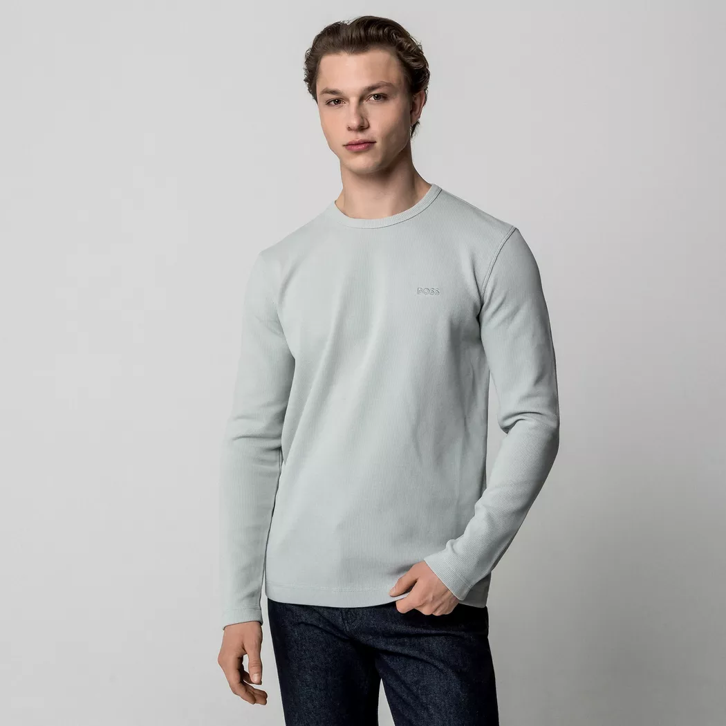Boss T-shirt à Manches Longues Tempesto Silver L Homme