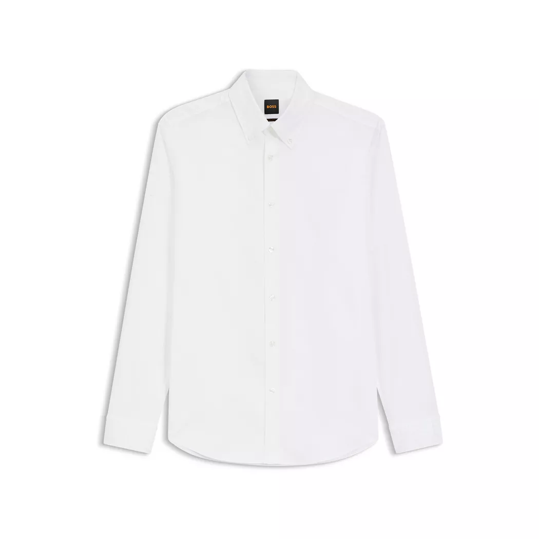 Boss Chemise à Manches Longues Rickert 10275448 Natural XL Homme