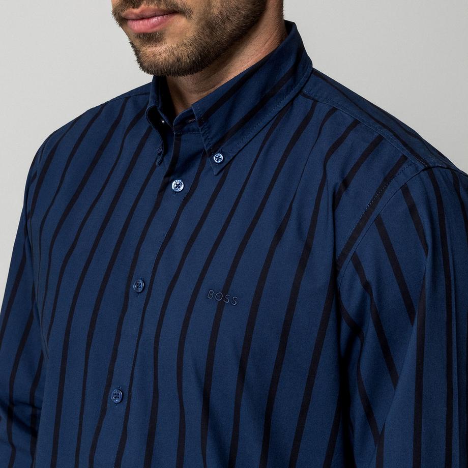 BOSS ORANGE Ricoplus_M Camicia a righe con collo button-down  