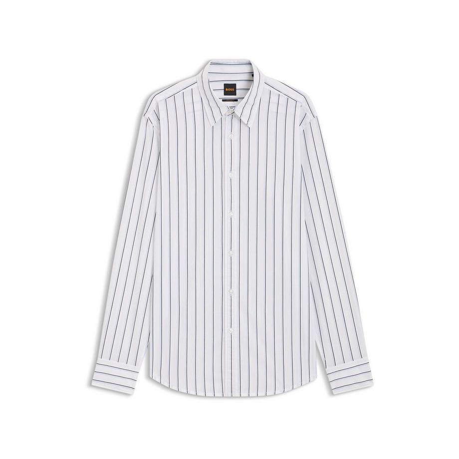 BOSS ORANGE Relegant 6 M Camicia a Righe Regular Fit Maniche Lunghe  