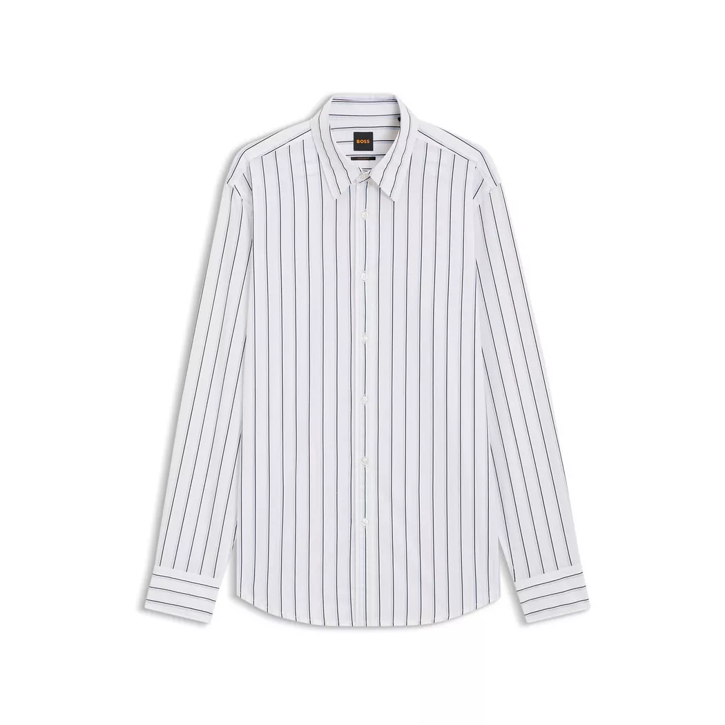 Boss Chemise à Manches Longues Relegant 6 10275470 White S Homme