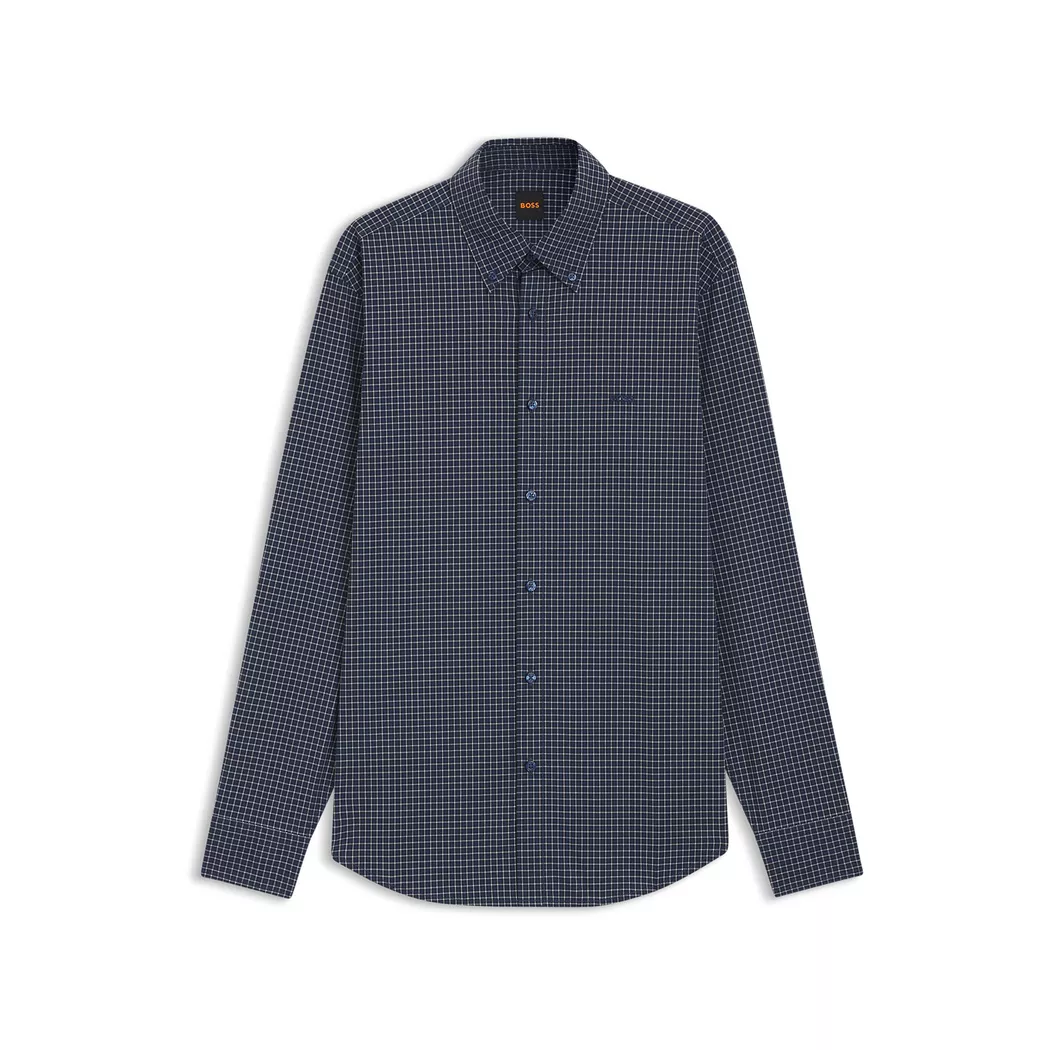 Boss Chemise à Manches Longues Ricoplus 10276286 Dark Blue XL Homme