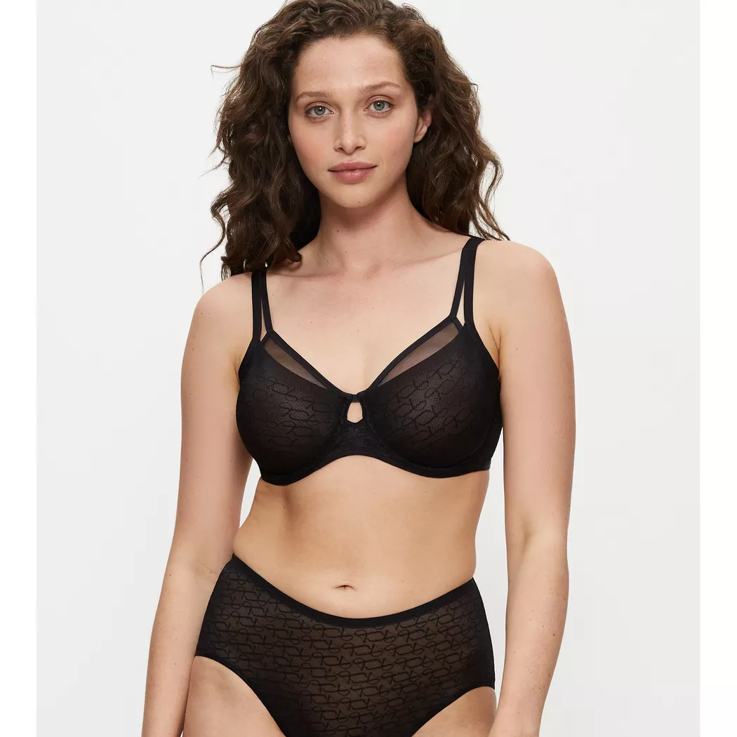 Bügel-BH TRIUMPH "Wild Azalea Florale WP", Damen, Gr. 85, Cup F, schwarz, Microtouch, Obermaterial: 56% Polyester, 28% Polyamid, 16% Elasthan, BHs Bügel-BH, mit Stickerei 2